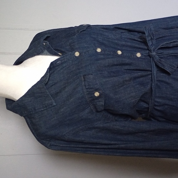 Universal Threads Dark Denim Shirt Dress Size Large - Picture 2 of 12